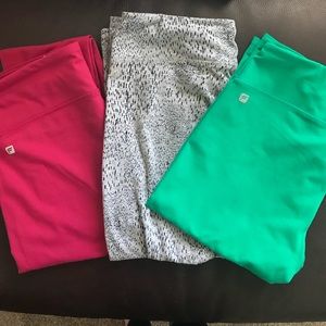 Set of 3 Pairs- Fabletics Leggings - Size Med